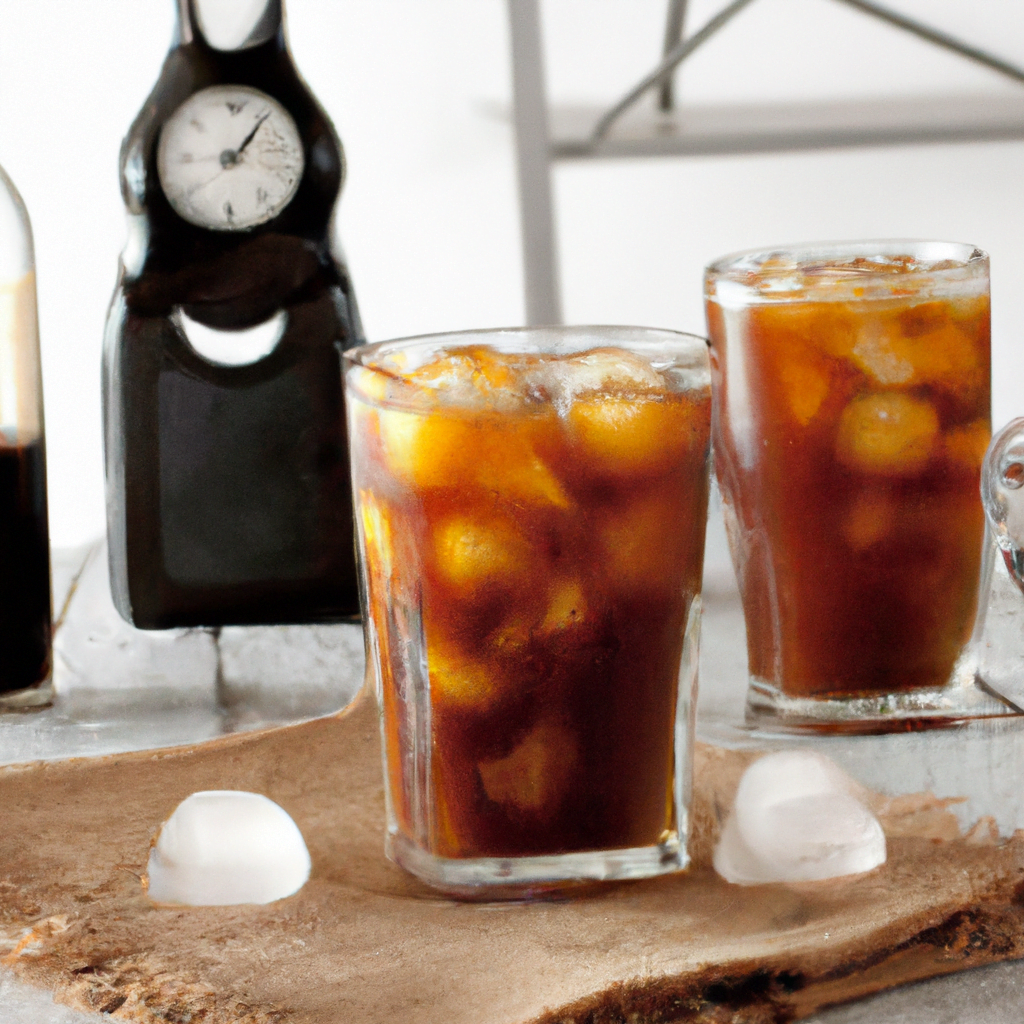 fotografia sobre refresca tus mananas con estas recetas de cafe con hielo para portada de una categoria en una pagina web sobre cafe y cafe expresso y utiliza mucho el color oro b89634 y en menor m