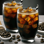 fotografia sobre sorprende a tus amigos con estas recetas de cafe con hielo para portada de una categoria en una pagina web sobre cafe y cafe expresso y utiliza mucho el color oro b89634 y en menor