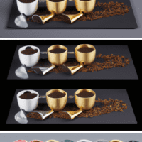 fotografia sobre tueste artesanal vs tueste industrial cual es mejor para el cafe expresso para portada de una categoria en una pagina web sobre cafe y cafe expresso y utiliza mucho el color