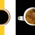 fotografia sobre tueste claro vs tueste oscuro cual es mejor para el cafe expresso para portada de una categoria en una pagina web sobre cafe y cafe expresso y utiliza mucho el color oro b8